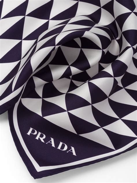 prada black and white scarf|printed silk scarf.